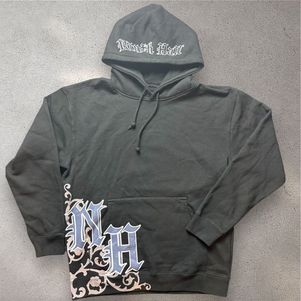 Ninth Hall Black Graphic Hoodie Mens Large Streetwear‎ Pullover
